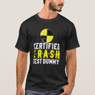 Camiseta Boneco de Teste de Colisão Certificado Engraçado A