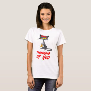 Camiseta Boneco Voodoo de Gato Pensando em Você
