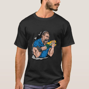 Camiseta Bonés do joelho mordedora