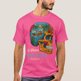 Camiseta Bones secos vêm arte viva natureza floral Jesus