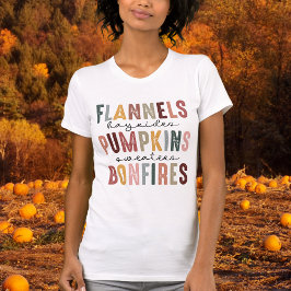 Camiseta Bonfire Babe & Pumpkin Patch visto Slim Ajustado