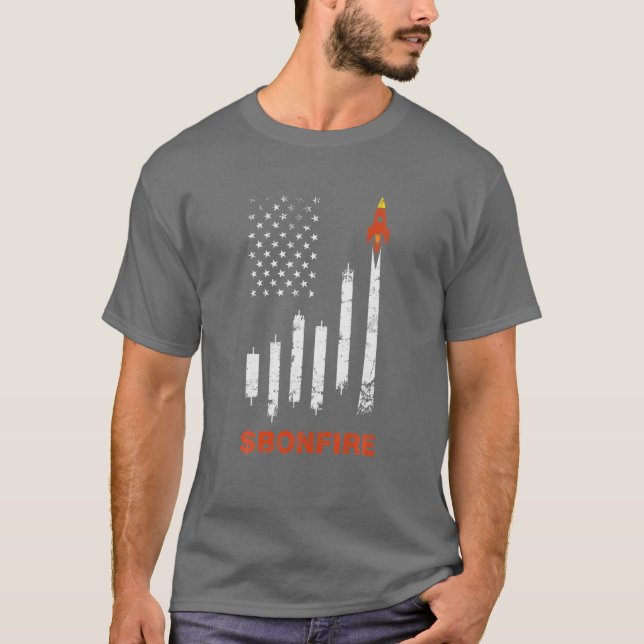 Camiseta Bonfire Coin Bonfire Crypto Token Para A Lua US F (Frente)