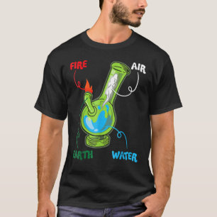 Camiseta Bong Elements Fire Water Earth Air Thc Weed Smokin