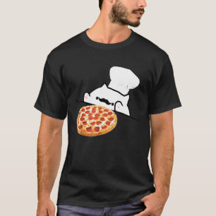 Camiseta Bongo Cat Pizza Chef Memórias de Tanque