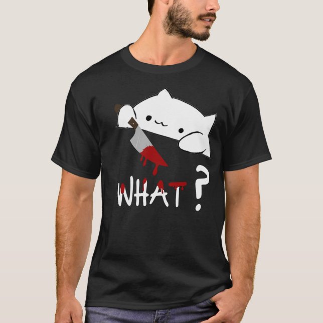 Camiseta Bongo Cat que Gato de Dia de as Bruxas engraçado c (Frente)