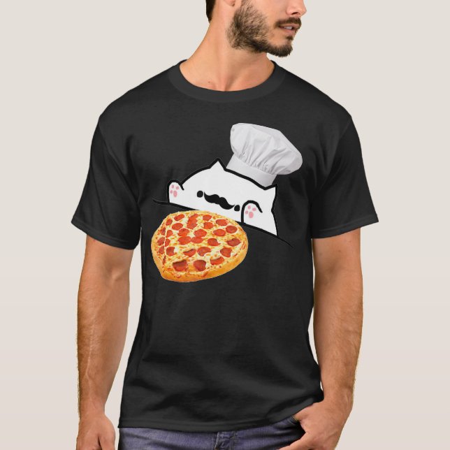 Camiseta Bongo Engraçado Pizza Chef Memórias de Tanque (Frente)