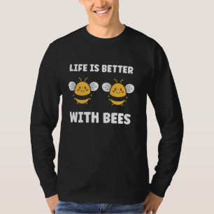 Camiseta Bonita Abelha Engraçada é melhor com as abelhas