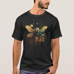 Camiseta Bonita Abelha Floral que cultiva Beekeepe