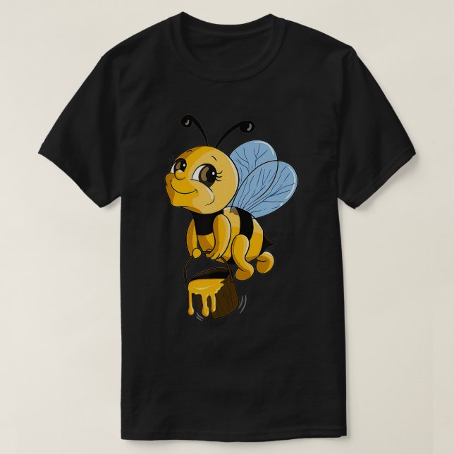Camiseta Bonita Abelha Honeycomb Beekeeper Presente (Frente do Design)