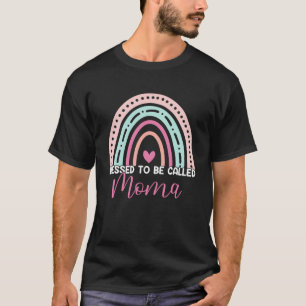 Camiseta Bonita Abençoada, Chamada Moma Rainbow Mãe Avó