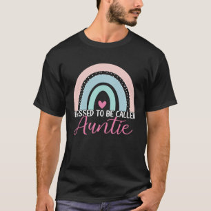 Camiseta Bonita Abençoada, Chamada Tia Boho Rainbow Mãe