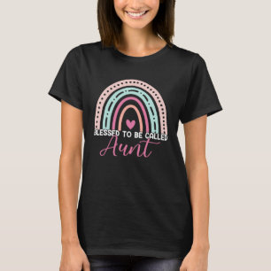 Camiseta Bonita Abençoada Por Tia Rainbow Mãe Avó