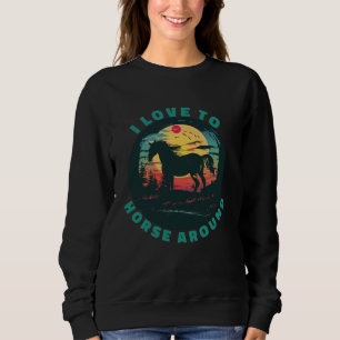 Camiseta Bonita Adoro Cavalgar Em Torno Do Equador De Mulhe