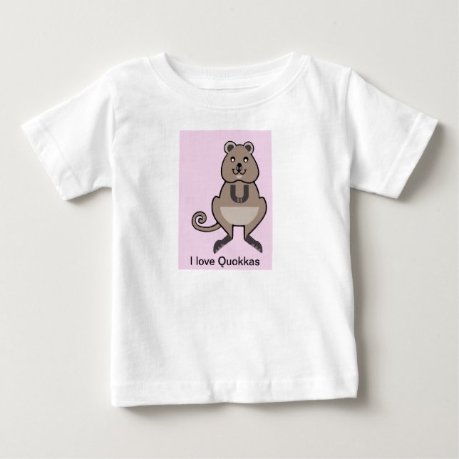 Camiseta Bonita - adoro QUOKAS - Vida selvagem - Natureza - (Frente)