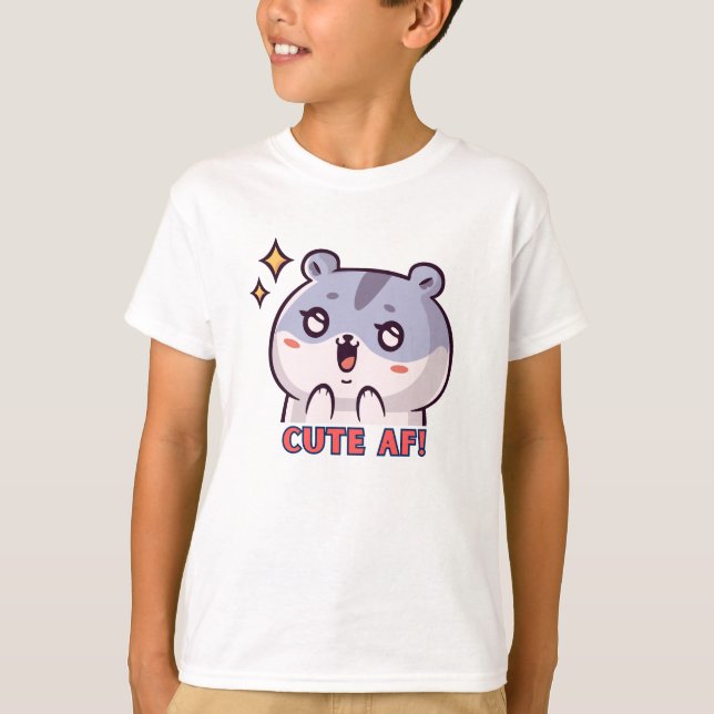 Camiseta Bonita AF! Design de Hamster (Frente)