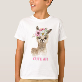 Camiseta Bonita AF! Watercolor Llama Design
