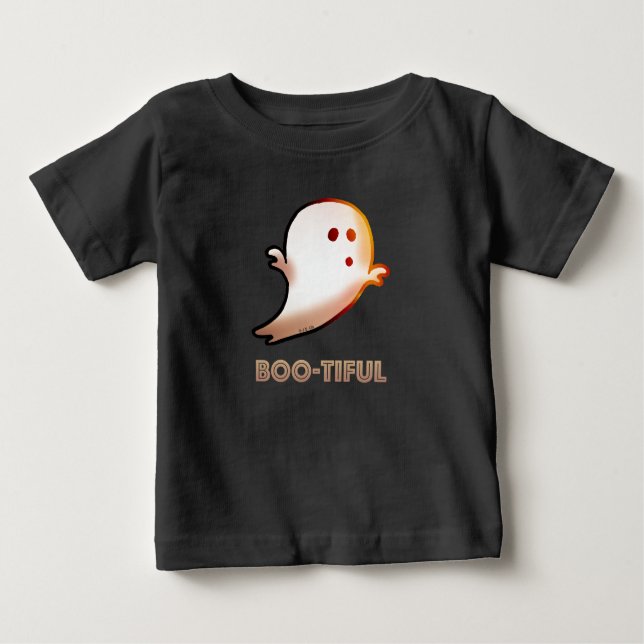 Camiseta Bonita Arte Fantasma do Halloween (Frente)