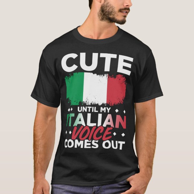 Camiseta Bonita Até Minha Voz Italiana Sair Engraçada Itáli (Frente)