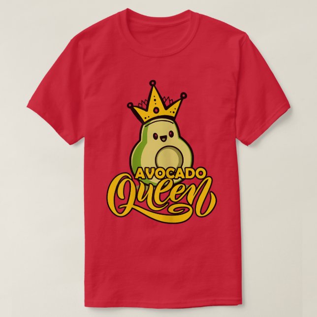 Camiseta Bonita Avocado Queen Funny Vegan Women (Frente do Design)