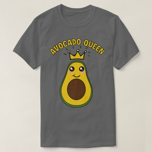 Camiseta Bonita Avocado Rainha Engraçada Avocado Meninas Av (Frente do Design)