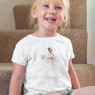Camiseta Bonita Ballerina Personalizada Rapariga de Anivers