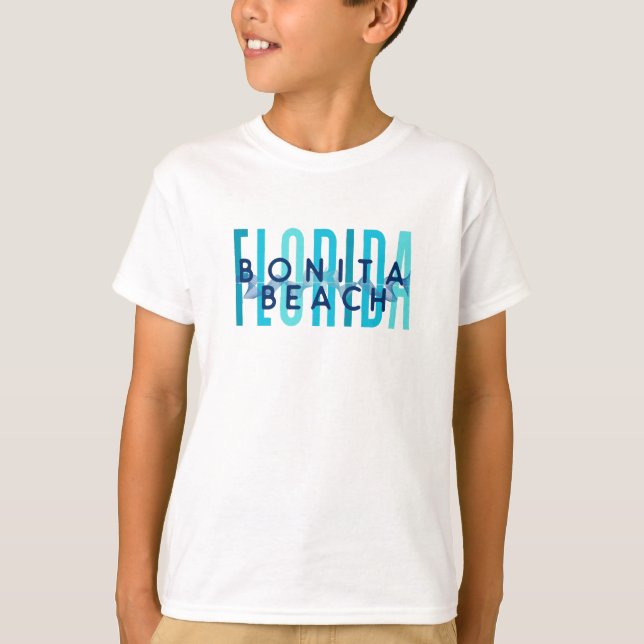 Camiseta Bonita Beach Florida (Ocean Waves) (Frente)