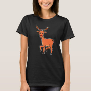 Camiseta Bonita Bebê Reindeer Feliz Festa de Natal Xmas