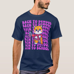 Camiseta Bonita Boba Tea De Volta À Escola Feliz Primeiro D
