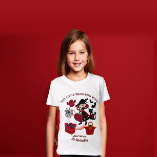 Camiseta Bonita Bruxa Maravilha Andando Diversão de Anivers