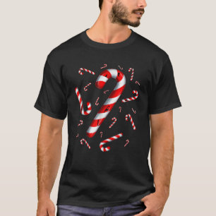 Camiseta Bonita Candy Cane Crew Engraçado Amigo Da Família