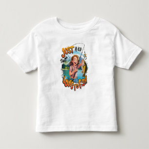 Camiseta Bonita Captura: Menina Com Peixe e Pesca