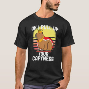 Camiseta Bonita Capybara Ok Eu Levanto Capybara Memória Ret