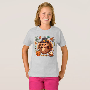 Camiseta Bonita Cartoon, peru e abóbora