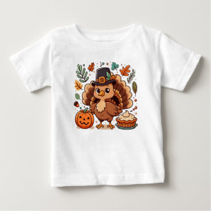 Camiseta Bonita Cartoon, peru e abóbora