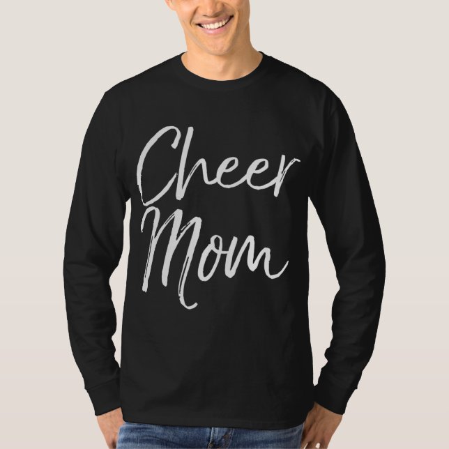 Camiseta Bonita Cheerleader da Família Correspondente Mãe D (Frente)