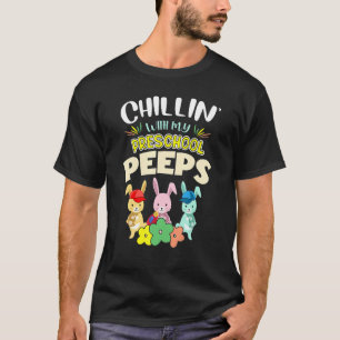 Camiseta Bonita Chillinu2019 Com Minha Pré-Escola Bunnies F