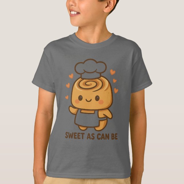 Camiseta "Bonita Cinnamon Roll Chef - Kawaii Baking Design (Frente)