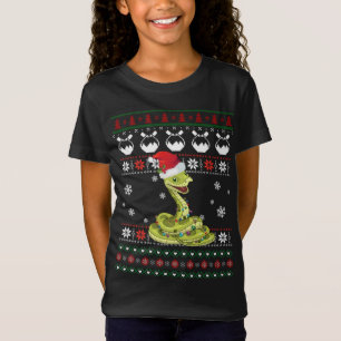 Camiseta Bonita Cobra Feia Doce Natal Luz Pajama Gif