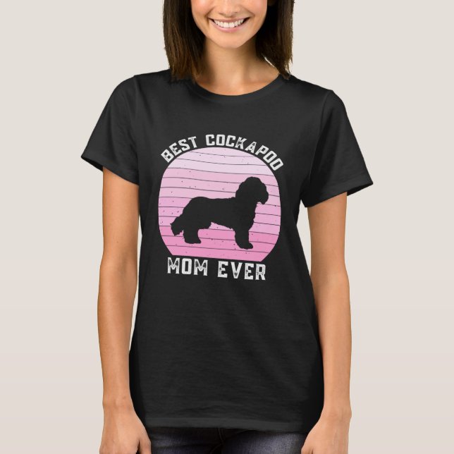 Camiseta Bonita Cockapoo Mãe Para Mulheres Cachorro Cachorr (Frente)