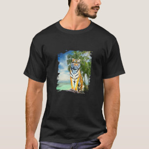 Camiseta Bonita Colorida Art Tiger Lover Para Homens Menino