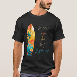 Camiseta bonita com design de surfe