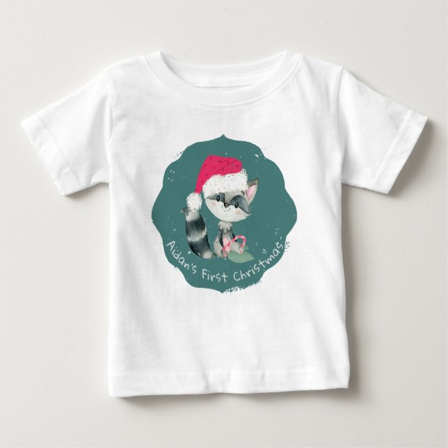 Camiseta Bonita Corrente de Natal Personalizada (Frente)