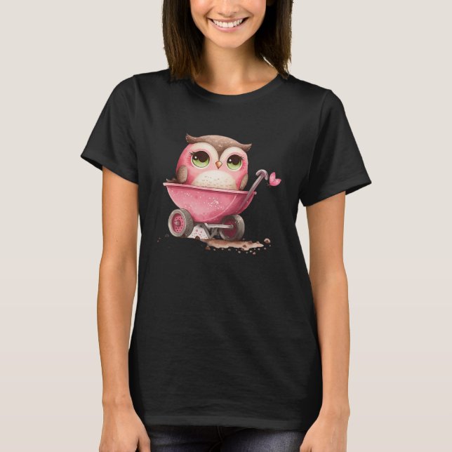 Camiseta Bonita Coruja Valetine Animal Love 6 (Frente)