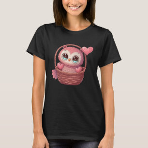 Camiseta Bonita Coruja Valetines Animal Love 5
