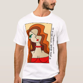 Camiseta Bonita Cubismo Das Mulheres Ruivas
