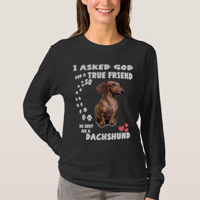 Camiseta Bonita Dachshund Doxie Girl Dachshund Mãe (Frente)