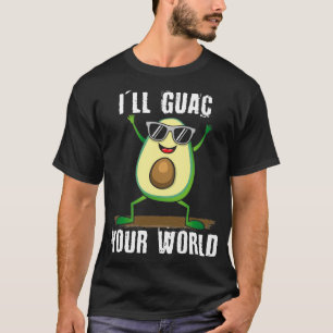 Camiseta Bonita dança Avocado Vegan Comida Gráfico Guac Sua