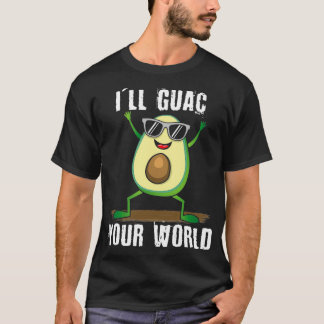 Camiseta Bonita dança Avocado Vegan Comida Gráfico Guac Sua