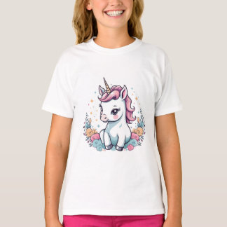 Camiseta Bonita de Unicórnio para Meninas