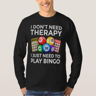 Camiseta Bonita Design De Bingo Para Homens Casino Jogo Bi